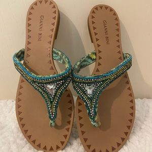 Gianni Bini Blue and Green Sandals